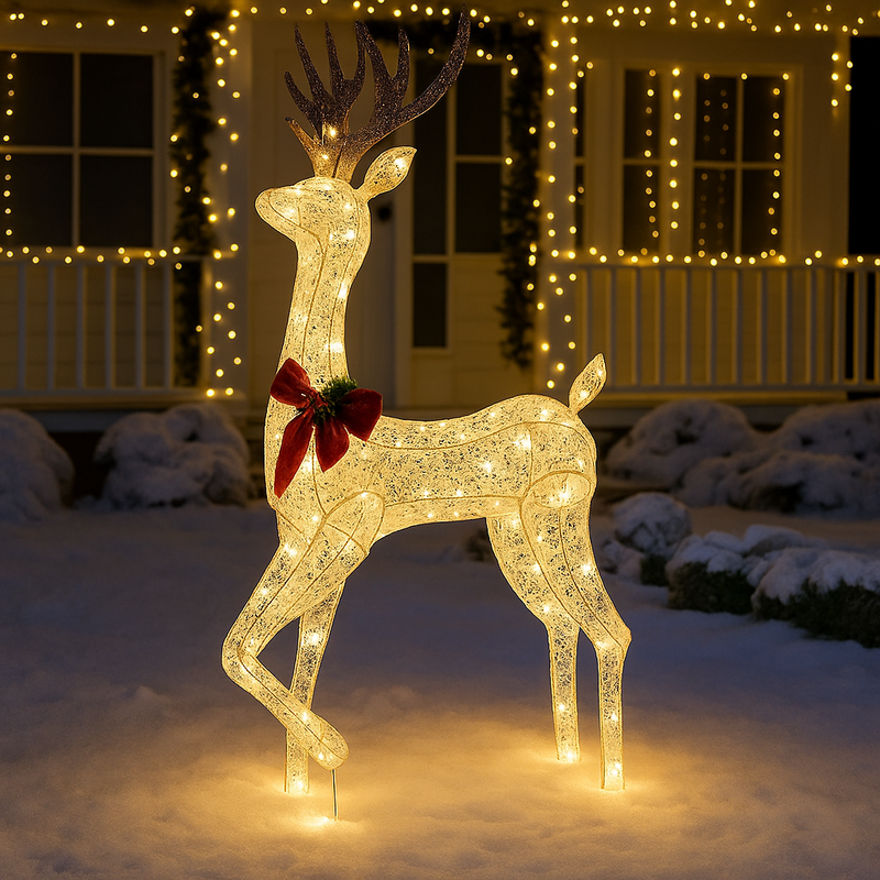 Cervo Iluminado de Luxo + Brinde!