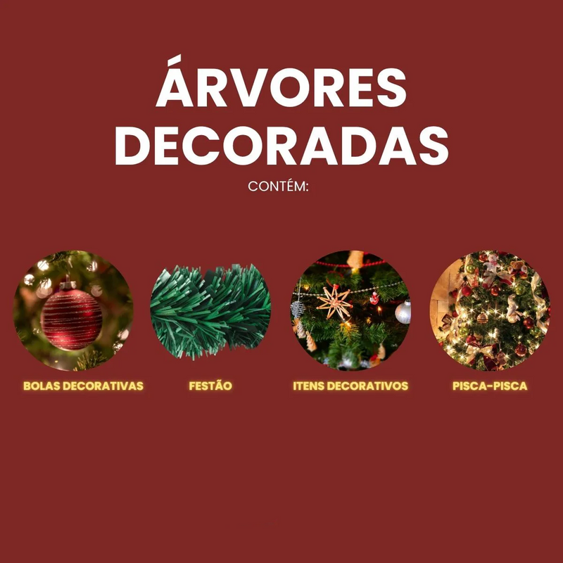 Kit Árvore Nevada 210cm