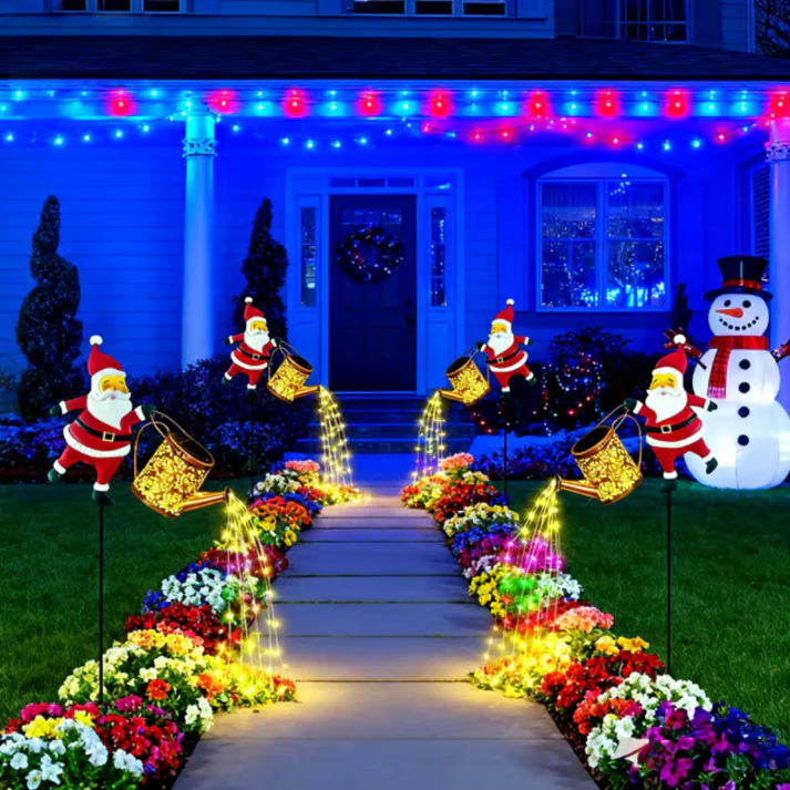 ( Compre 1 e Leve 2 ) Regador Solar de Papai Noel